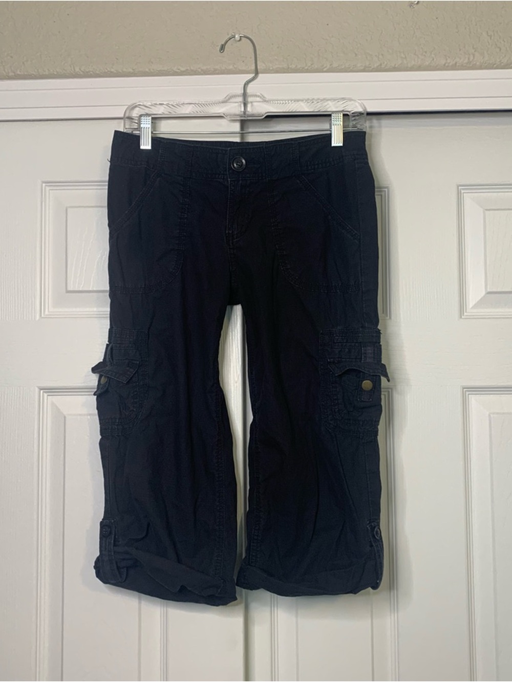 Caslon Black Cargo Utility Capri Pants